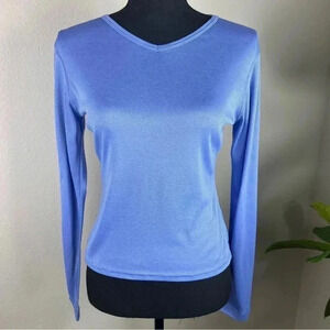 Patagonia Girl’s Capilene Sky Blue V-Neck Top Pullover Small